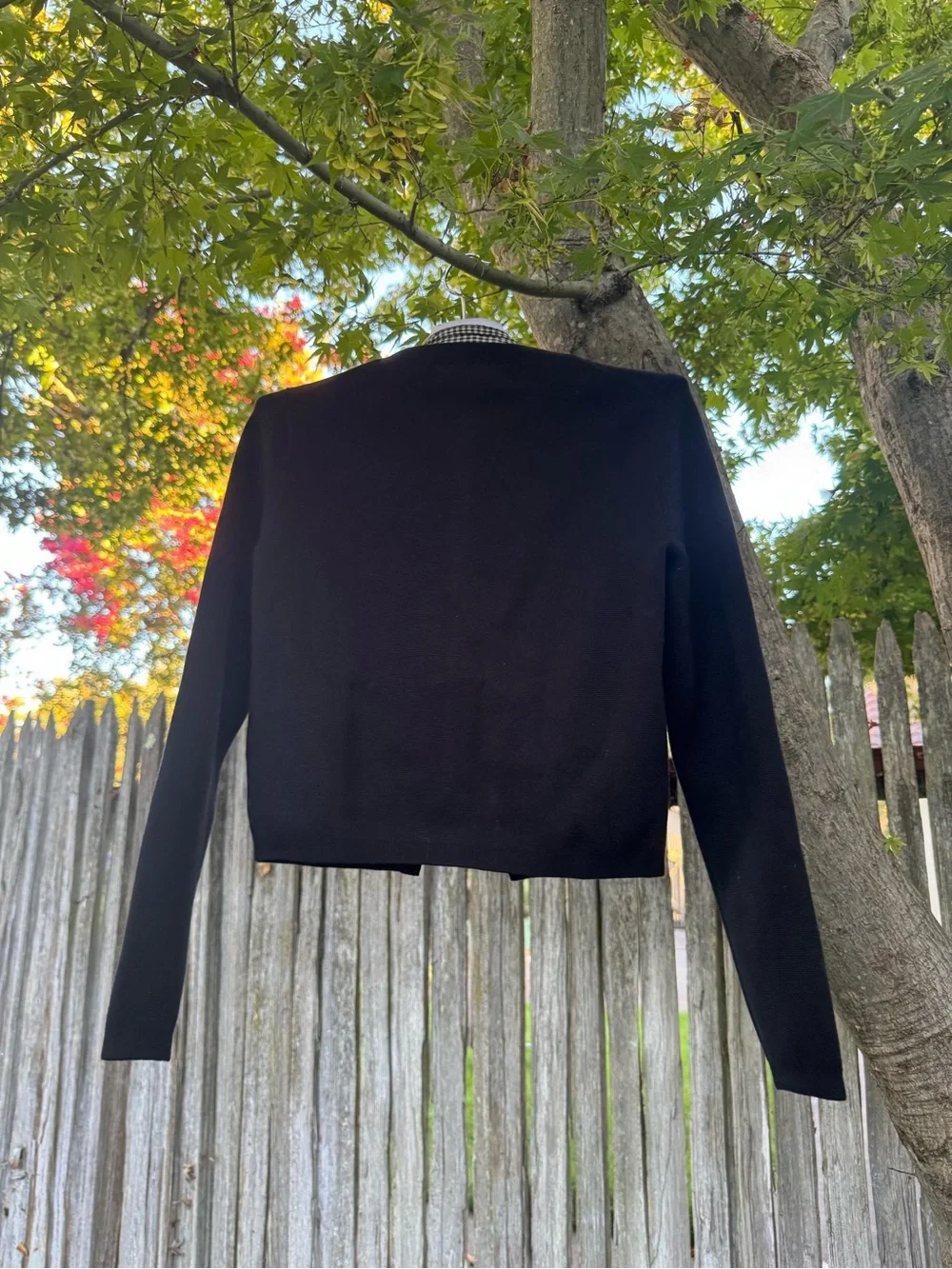 J. Crew Black Crewneck Button Cardigan